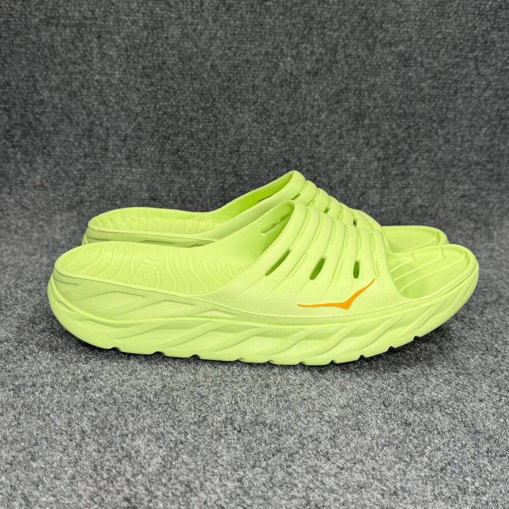 Hoka Ora Recovery Slide Sandals Men's Size 14 Neon Yellow Athletic Running Beach
